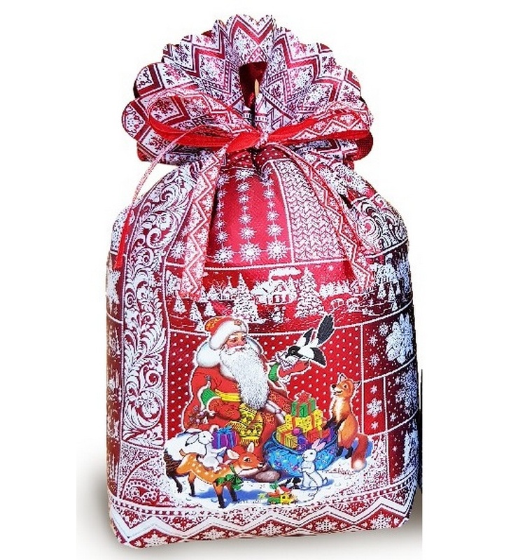 сладкий новогодний подарок Под. Мешочек Время чудес красный (М1200С9095)
